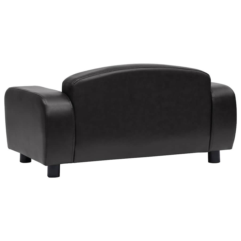 Sofa Dla Psa, Czarna, 80x50x40 cm, Sztuczna Skóra