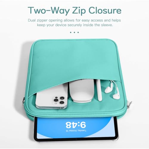Image of Dadanism 9-11 inch Tablet Sleeve Bag Carrying Case for iPad (A16) 11th Gen 11 inch, iPad 10th Gen 10.9 inch Air 5 /4, iPad Air M4 /Pro 11 inch, iPad 9 /8 /7th, Galaxy Tab A11+ Plus 11 inch, Remarkable 2 10.3 inch, Lake Blue