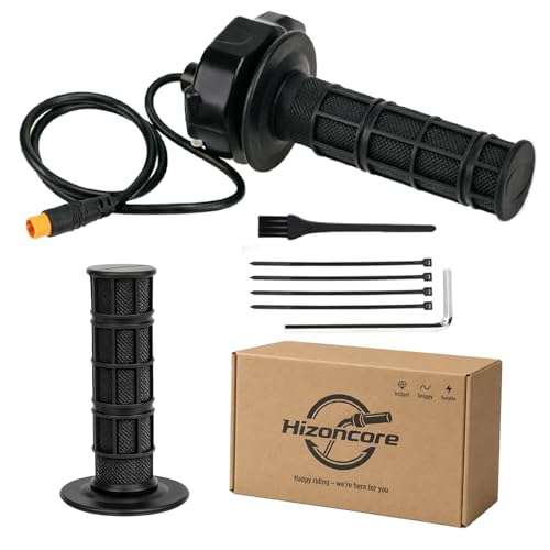 Ebike Full Twist Throttle for Macfox 3 Pin Surron Style Throttle Grip Kit 12V-72V Compatible with HappyRun Freego Heybike Electric Dirt Bike