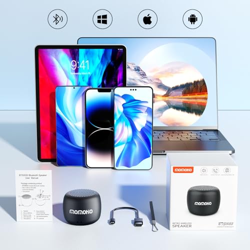 Image of Mini Bluetooth Speaker Wireless Small Bluetooth Speaker with Built in Mic,TWS Portable for Travel Party Gift Outdoor Laptop (Black)