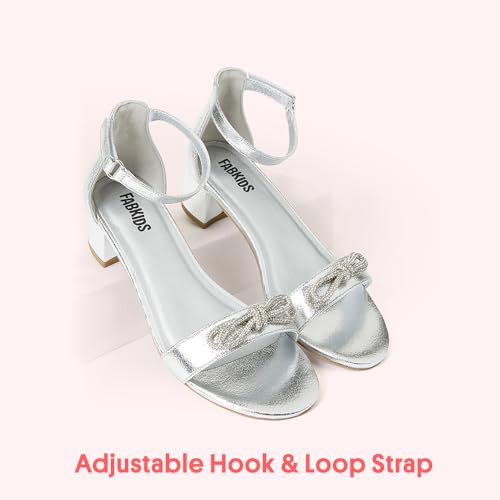 Image of FabKids Girls Braided Open Toe Ankle Strap Flat Lightly Padded Sandals Summer Holiday Party Dress Shoes for Toddler Little Kid Big Kid