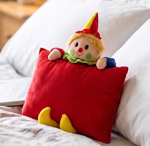 Image of Tickles Stuffed Soft Jocker Cushion Toy Pillow Car (Size: 33 cm Color: Red)