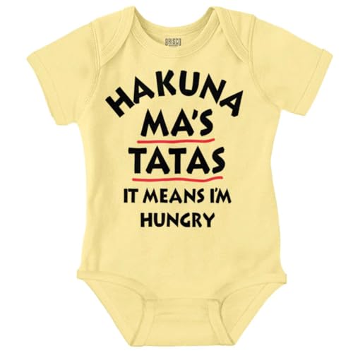 Image of Brisco Brands New to Nursing Funny Hungry Babies Baby Romper Boys or Girls