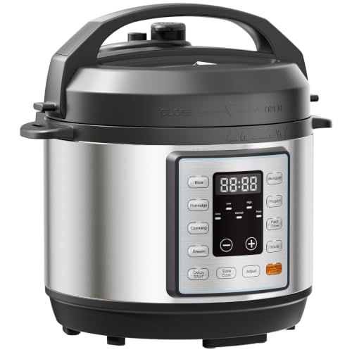 Image of NEWBULIG 10-In-1 Electric Pressure Cooker, 3 Quart Multi Cooker for Rice, Stew and Steam, Small Programmable Stainless Steel Pot with Slow Cook Function and Ceramic Inner Pot