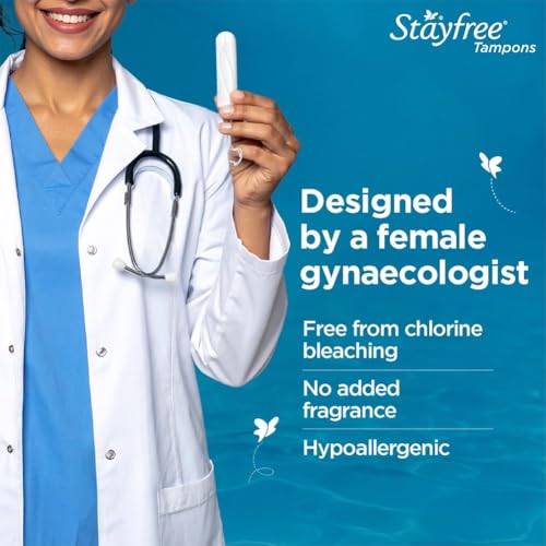 Image of Stayfree Tampons by OB| Normal flow|10 piece| Dynamic Fit Technology| Rashfree| No skin irritation| Upto 100% leakage protection| Silk touch technology| Stain free