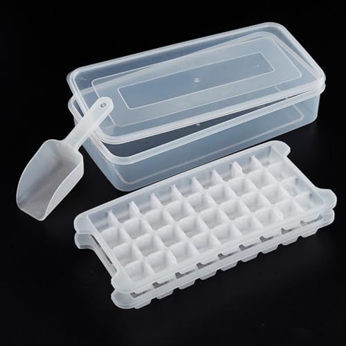 Molde cuadrado transparente para cubitos de hielo con tapa miniatura 7