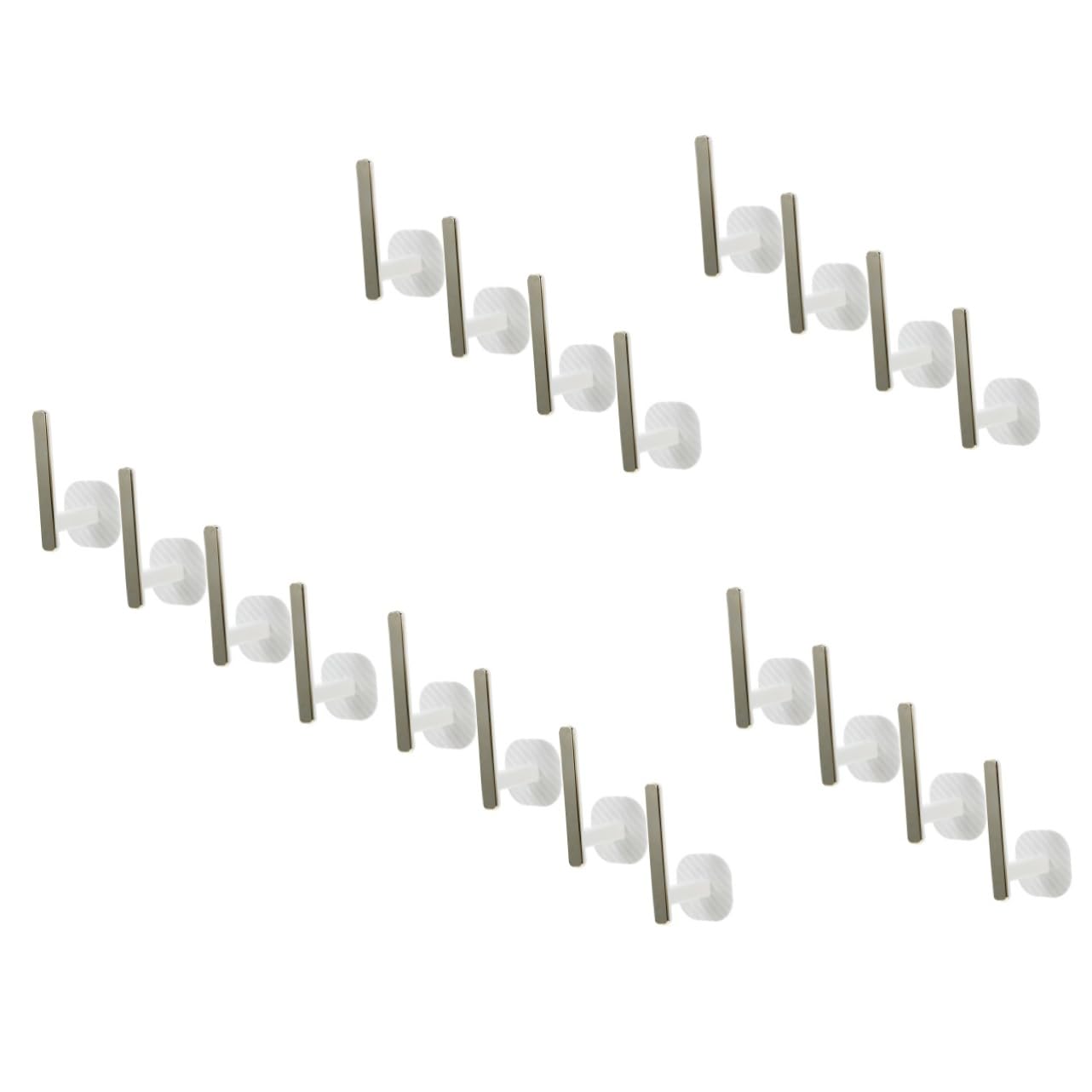 PRETYZOOM 20 Pcs Mural Long Crochet Or Rideau Embrasse Crochets Suspendus Support Fenêtre Traitement Retenues Décoratifs Crochets De Rideau Adhésif Draperie Embrasses Cintres
