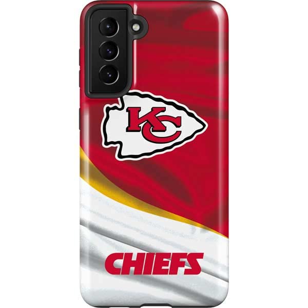 Skinit Pro Phone Case Compatible with Galaxy S21 FE - Officially Licensed NFL Kansas City Chiefs Design