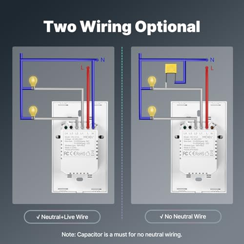 Moes Smart Touch Wall Switch 2 Gang (2nd Gen) photo 4