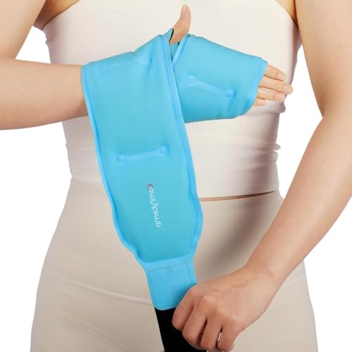Image of Comfytemp 24.5 inch Extra Long Wrist Ice Pack Wrap for Carpal Tunnel Relief, FSA Eligible HSA, Reusable Gel Wrist Brace Hot Cold Compress for Hand Forearm Pain, Arthritis, Injuries, Recovery Item