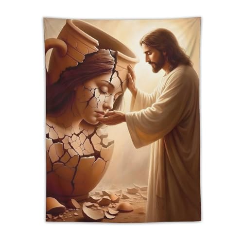 CIUEWUYV Jesus Redemption Tapestry Wall Art Hanging Decor for Bedroom (30"x40" Inches Vertical)