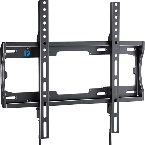 Pipishell Fixed TV Wall Mount Bracket Low Profile for 26-55 Inch LED, LCD, OLED, 4K Flat Curved Screen TVs, Ultra Slim Mounting Bracket, Max VESA 400x400mm up to 99 lbs, Fits 16' Wood Studs