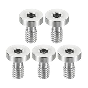 PATIKIL Lot de 5 vis hexagonales à fente hexagonale en acier inoxydable pour appareil photo reflex numérique, longueur 16 mm, argent