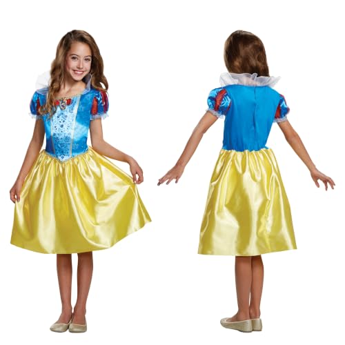 Disney - Princesses Classiques - Costume Blanche Neige - Déguisement Enfant - Taille au Choix S (5-6 Ans) /M(7-8 ans) - Multicolore - Parfait pour Fêtes - Costume Authentique et Réaliste