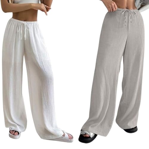 Image of GRECIILOOKS High Waist Trousers for Women - Flared Korean Style Formal Pants | Elegant Workwear for Office, College & Events (Available in Plus Size)