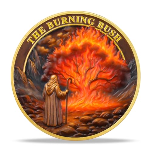 Moses and The Burning Bush Religious Coin - Exodus 3:5