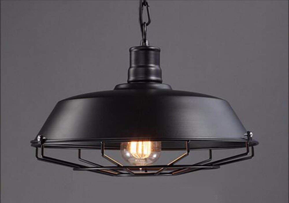 Lámpara de techo colgante industrial negra de 46cm para iluminación exterior e interior 6