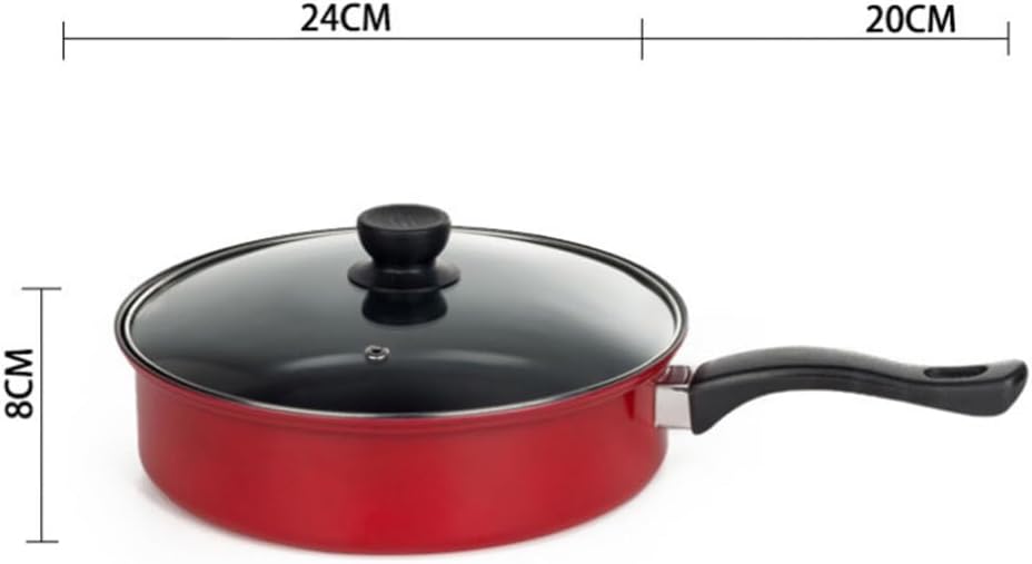 Hemoton Cookware Sets 3pcs Non- stick Frying Pan Soup Pot Pan Set Kitchen Cookware Egg Omelet Pot Pans Cooking Tool Kitchen Utensil for Home Daily Use Ceramic Cookware Set