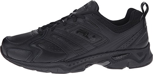 Image of Fila Men's Capture Leather Running Shoe Triple Black 9 D(M) US