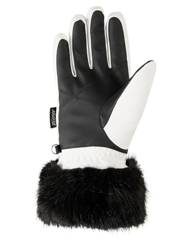 Gants de ski imperméables Ziener KWINZ-Z Thermoshield blancs taille 7,5 - 3