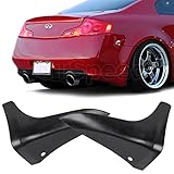 [GT-Speed] Compatible/Replacement for JDM Style PU Rear Bumper Lip Mud Splash Guards, 2003-2006 Infiniti G35 2-Door/Coupe Only