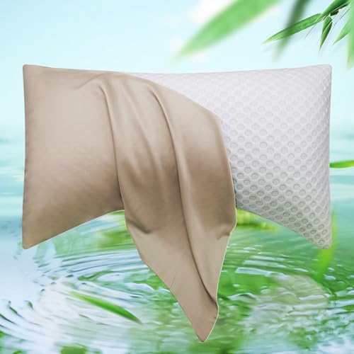 Cooling Bamboo Rayon Pillowcase, King Size, Taupe