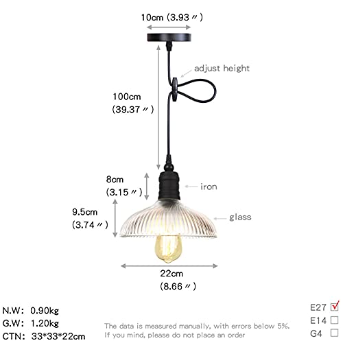 Lámpara de araña vintage con cable ajustable para techos de cocina moderna 2