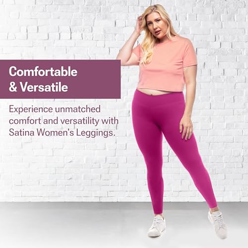 Image of SATINA High Waisted Leggings for Women - Comfortable and Stretchy in Versatile Sizes and Colors
