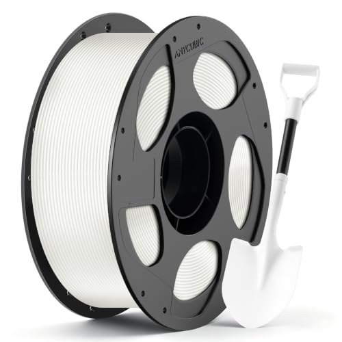 Image of ANYCUBIC ABS Filament 1.75mm, High Strength and Toughness, 3D Printer Filament Dimensional Accuracy + /- 0.03mm, 1KG Reusable Spool (2.2 lbs), White