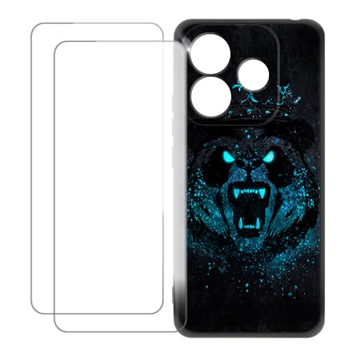 UOGNADGD Xiaomi Redmi Note 14 5G �Ƃ̌݊������� �J�X�^���J���t���P�[�X�{�����K���X�ی�t�B����2���t�� ? �Ռ��z�������h�~ (�{���Ă���p���_)