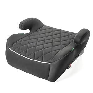 LST Kindersitzerhöhung ISOFIX i-Size ECE R129 geprüft Sitzschale Kindersitz 125-150cm 15-36kg – HDPE Kunststoff, ergonomische Armlehnen, Auto Sitzerhöhung Kinder, Gruppe 2&3 (Anthrazit, mit ISOFIX)