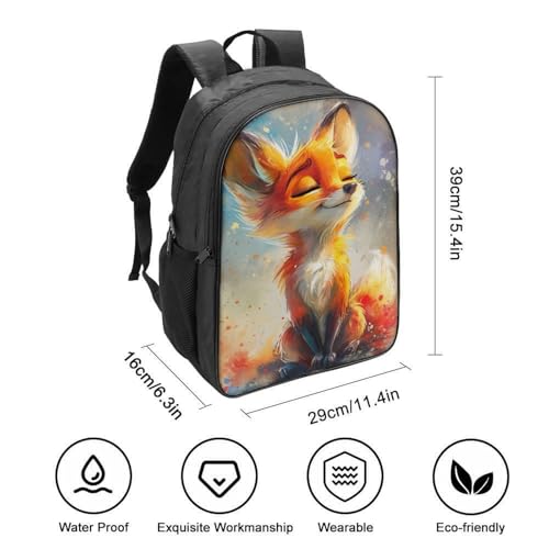 Mochila infantil para colegio y deporte diseño fox 3D espacio escolar 2
