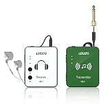 LEKATO In-Ear Monitor System MS-1 Wireless 2.4G Stereo IEM System with Transmitter Beltpack Receiver Automatic Pairing, for Studio, Band Rehearsal, Live Performance (Green)