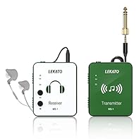【2.4GHz Wireless IEM System】MS-1G wireless in-ear monitor system adopts 2.4G wireless transmission, with lossless sound quality, low noise/lowlatency. One-Key to change mono/stereo input, providing smooth frequency response with any earphones 【Auto-P...