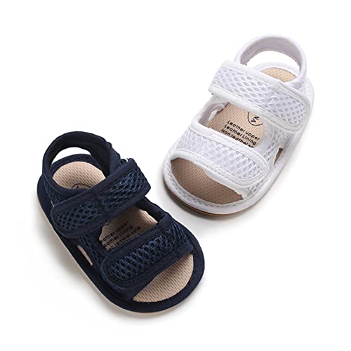 Image of RVROVIC Baby Boys Girls Sandals Premium Infant Summer Outdoor Shoes PU Lightweight Soft Anti-Slip Sole Toddler Prewalker