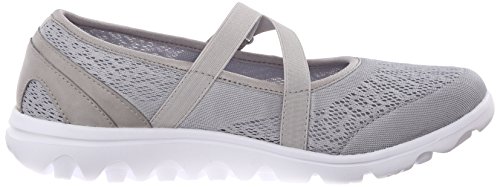 Propét Womens Travelactiv Mary Jane Flat, Silver, 8 Wide Us #TOP5