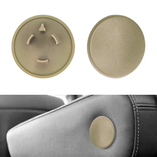 MLAHUIER 2PCS Car Armrest Cover Buckle, Seat Armrest Snap Handle Trim Bolt, Seat Accessories Replacement OEM#5279689, 15279690 for 07-19 Chevy Tahoe Cadillac Suburban Yukon GMC(Beige)