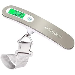 Bascula Portatil Para Maletas Bascula Peso Maletas De Viaje 50kg/Bascula Maleta Balanza De Equipaje 110lb/BáScula Digital Luggage Scale Blanco