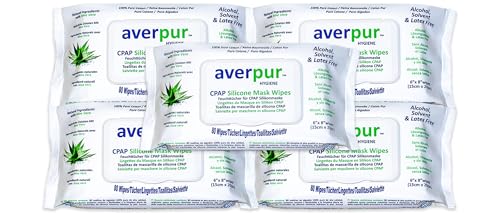 Lingettes nettoyantes CPAP averpur™ en coton, lot maxi deal de 5 x 80 pièces