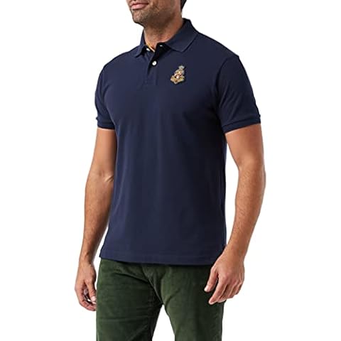 Hackett London Men's Heritage Badge Polo Shirt, Blazer Navy, L Cover