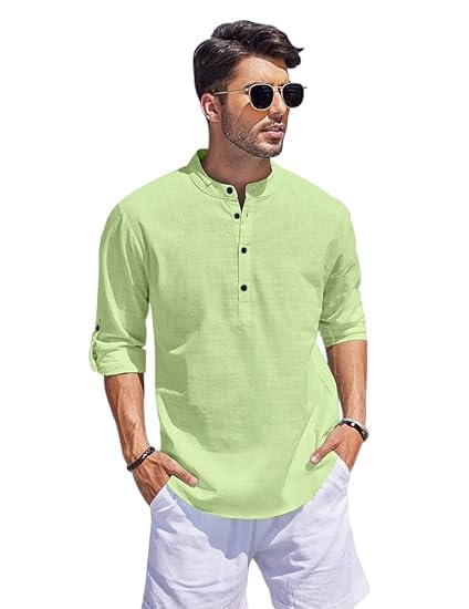 Image of Bellstone Kurta for Man | Men's Trendy Short Kurta | Shirt for Man | Men's Casual Shirts | Kurta Wedding for Men | Stylish Full Sleeve Shirts | Mandarin Collar Short Kurta for Men