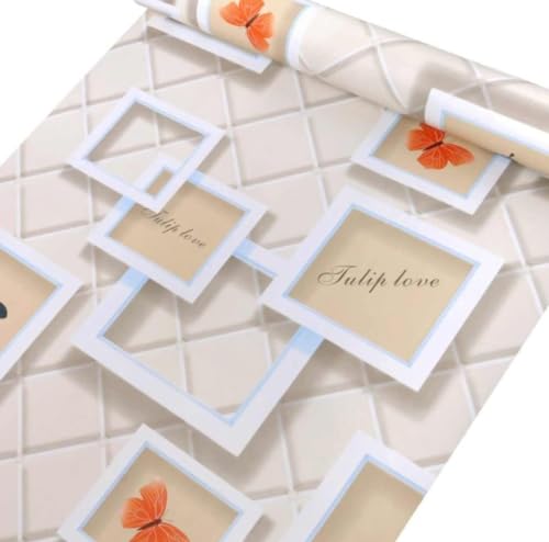 Image of SARVATRAY Self-Adhesive Wallpaper, Oil Proof Heat Resistant Stickers for Kitchen Wall, Vinyl Sheet 1.5 X 9.5 SQ FT (3 M Butter Fly WS)