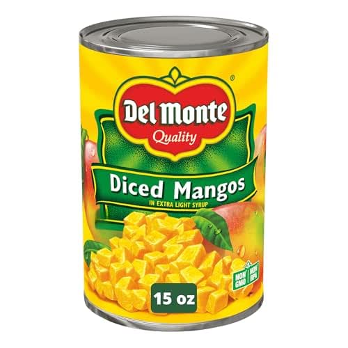 DEL MONTE Diced Mango in Extra Light Syrup, Canned Fruit,