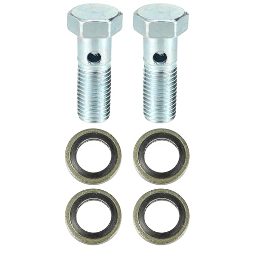 Image of X AUTOHAUX 2 Set Universal Auto Banjo Bolt Brake Fitting Adapter M12 x 1.5