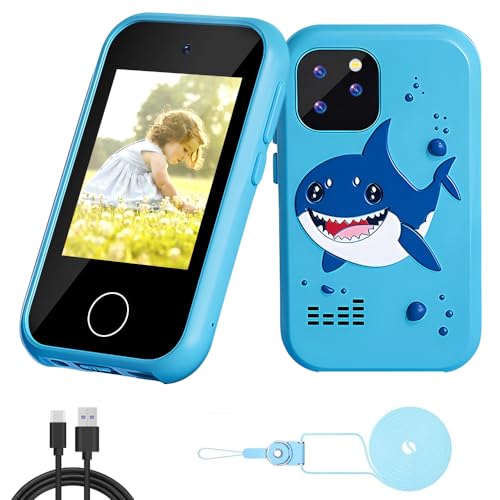 3T6B Smartphone Teléfono para Niños, Smartphone Niños movil para 3 años, con Música Juegos Puzzle, Doble Cámara,Despertador, 14 Idiomas, Regalos de Cumpleaños para Navidad Niños y Nniñas
