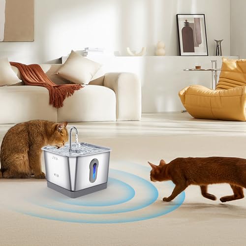 Fuente automática de agua para gatos acero inox 3.5L miniatura 7