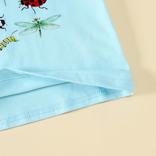 Image of Little Girl /Boy Shirts Insect Animals Tee Shirt Top Summer Short Sleeve Clothes 2-7 Years
