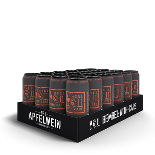 BEMBEL WITH CARE Apfelwein-Pfirsich (24 Dosen x 0 5l.) inkl. Pfand und einer BEMBEL WITH CARE Postkarte