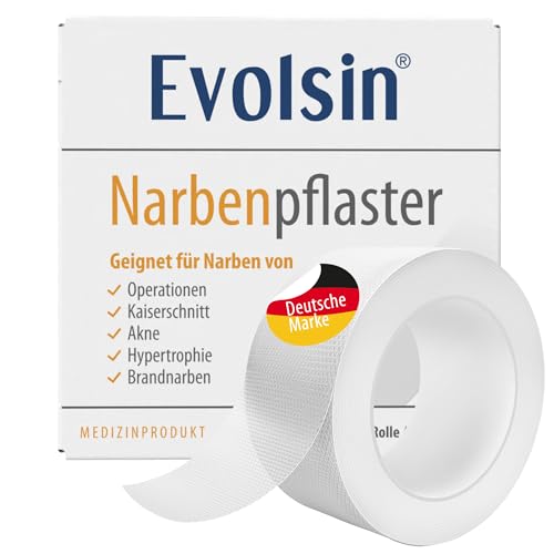 Evolsin Silikon Narbenpflaster transparent Ideal für Kaiserschnitt & OP-Narben (200cm)