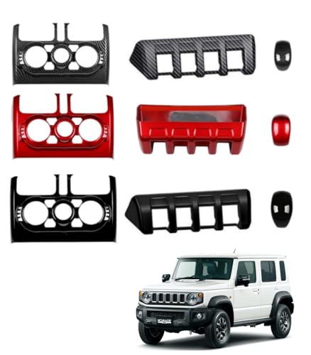 Luggagess 3点セット -ジムニーシエラ JB74 ジムニー JB64 ジムニ ーノマド JC74 5ドア 2019-2025年 対応 内装 カスタム パーツ ダッシュボードボタンスイッチカバー センターコンソールギアシフトパネル装飾カバートリム
